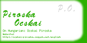 piroska ocskai business card